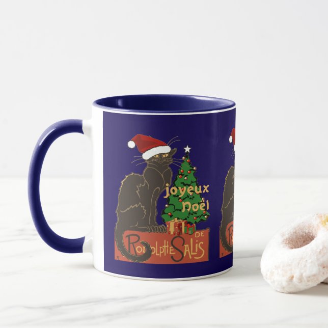 Taza Joyeux Noel Le Chat Noir Spoof With Yule Tree
