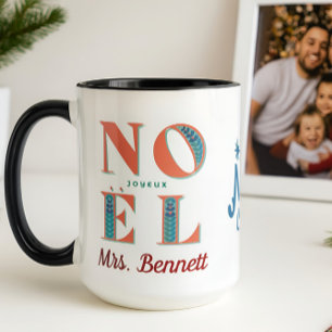 Taza Joyeux Noel Navidad Eres La Mejor Profesora