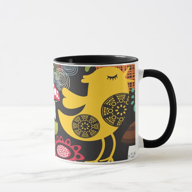 Taza Joyful Birds in a Colorful Garden Mug (Derecha)