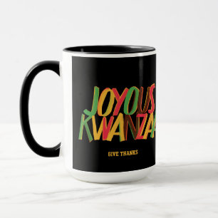 Taza Joyous KWANZAA Principios la cruz