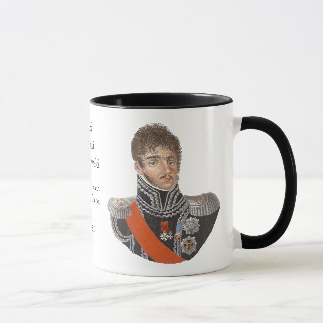 Taza Józef Antonio Poniatowski, príncipe polaco (Derecha)
