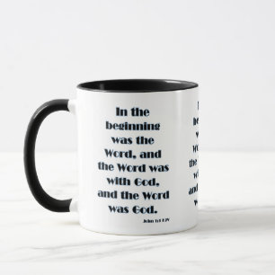 Taza Juan 1:1 Biblia KJV Verse Two-Tone