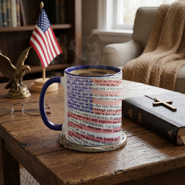 Taza Juan 3:16 y bandera estadounidense