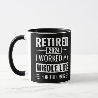 Taza Jubilación 2024 Regalos divertidos oficialmente re