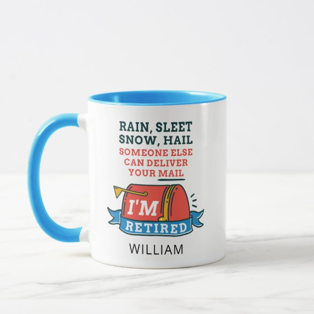 Taza Jubilación de Mailman, Personalizado de Trabajador (Izquierda)
