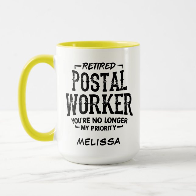 Taza Jubilación de Personalizado Mailman, trabajador po (Izquierda)