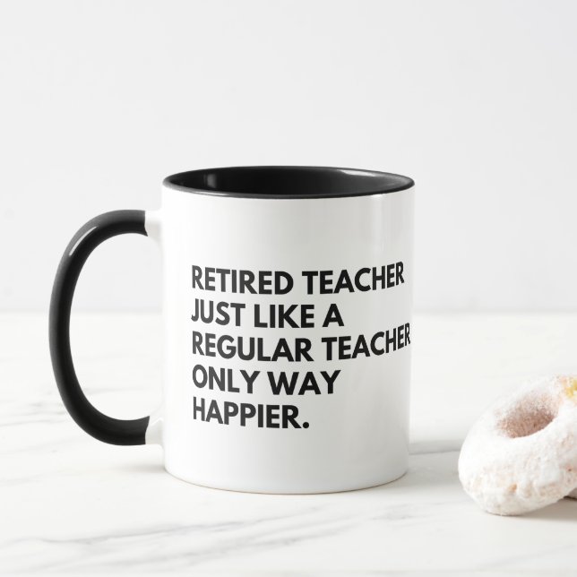 Taza Jubilación de profesor jubilado graciosa diciendo (Con donut)