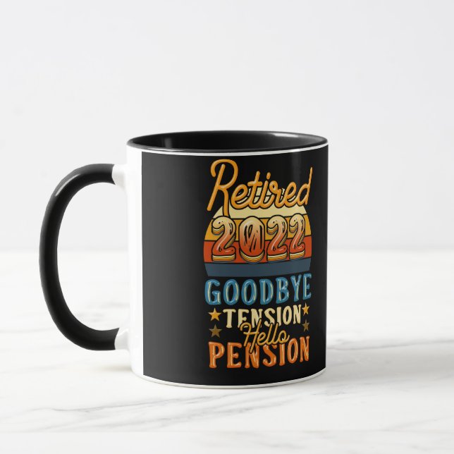 Taza Jubilación jubilada Adiós Tensión Hola Pensión (Izquierda)