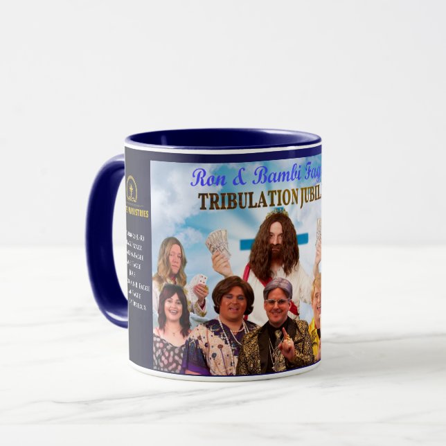 Taza Jubilee Mug, tribulación de Ron y Bambi Fagee (Anverso izquierdo)