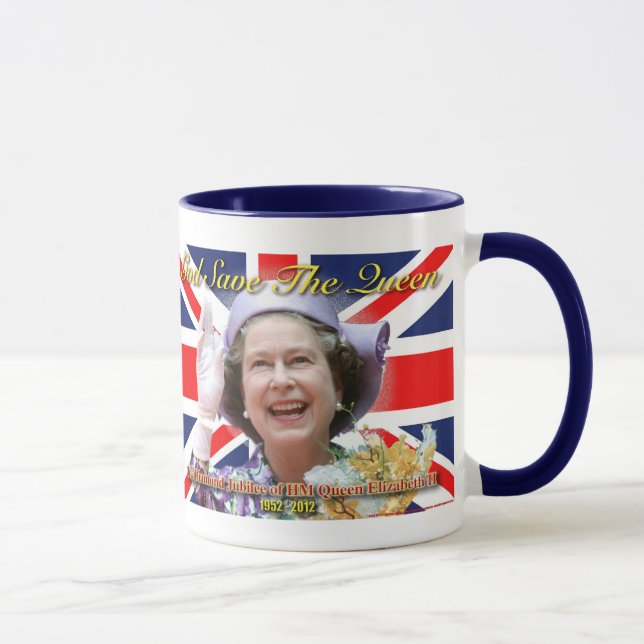Taza Jubileo de diamante del HM reina Elizabeth II (Derecha)