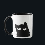 Taza Judging Black Cat Funny Minimal Cat Design<br><div class="desc">A funny minimalist black cat with a judging expression and unimpressed eyes. This sarcastic cat design perfectly captures that classic cat attitude everyone loves. Simple, clean, and expressive, this design is great for people who love cats with personality. Perfect for introverts, cat lovers, and anyone who enjoys humorous animal designs....</div>