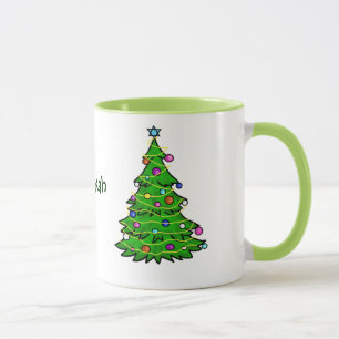 Taza judía de Chrismukkah del árbol de navidad