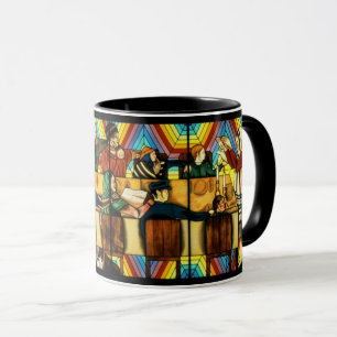 Taza Judy Chicago Pintando Shabbat con arcoiris - Arte