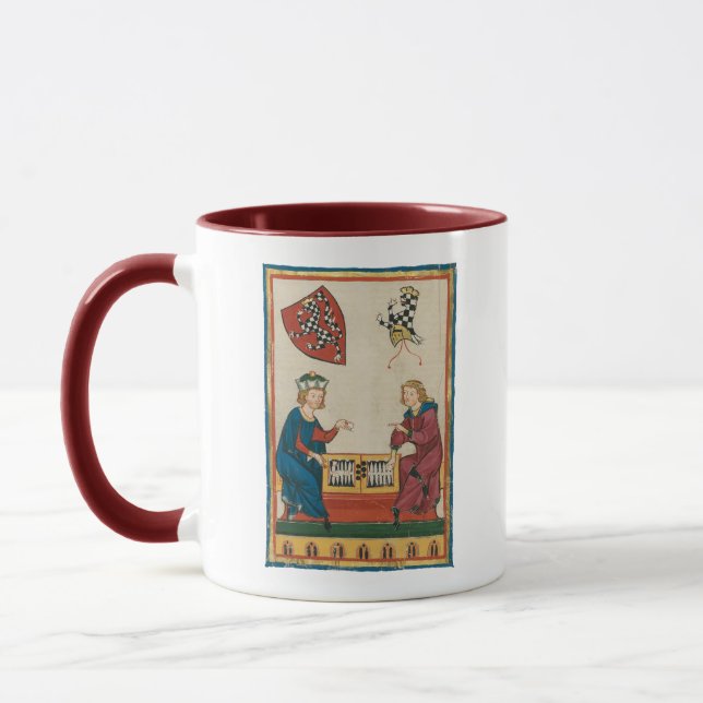 Taza Juego Backgammon, Arte Medieval del Siglo XIV (Izquierda)