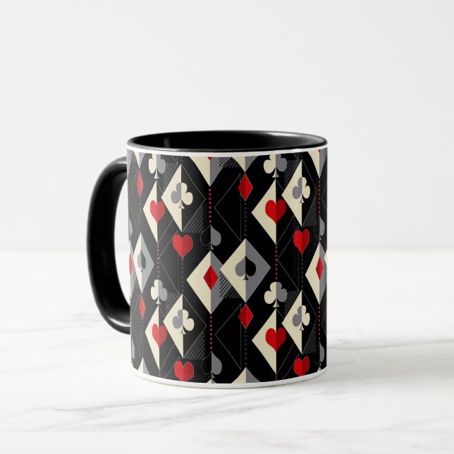 Taza Juego de cartas en el póker. (Anverso izquierdo)