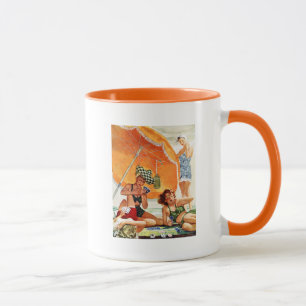 Taza Juego de cartas en la playa de Alex Ross