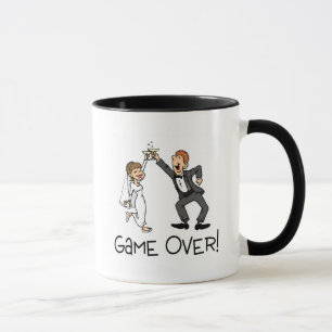 Taza Juego de novia y del novio encima