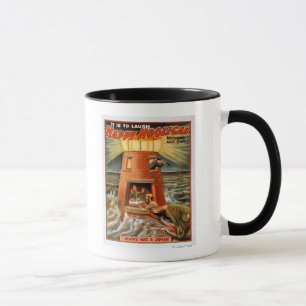 Taza Juego feliz del faro y de Jonah del gamberro