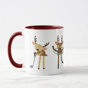 Taza Juegos de renos demasiado lindos de Navidad