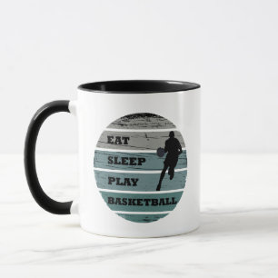 Taza Juegue al sueño jugador de baloncesto retro