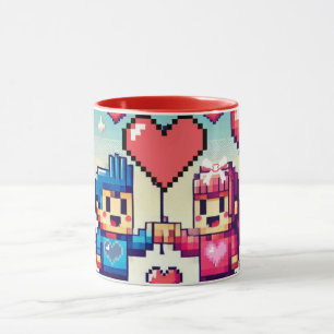 Taza Jugador 8 bit Día de San Valentín