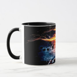 Taza Jugador de básquetbol con porra de fuego #4