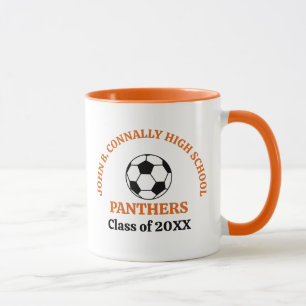 Taza Jugador de Fútbol Personalizado Equipo Naranja