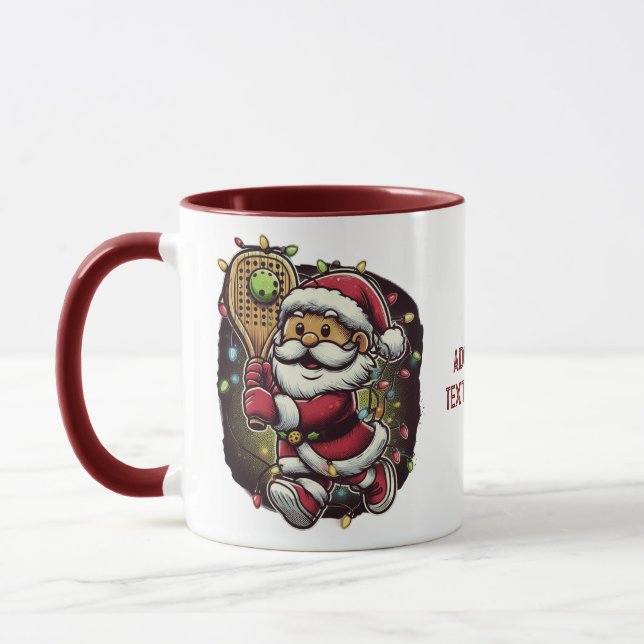 Taza Jugador de pelota de futbol Santa Navidades (Izquierda)