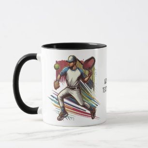 Taza Jugador de Pickleball Jugando Béisbol Deportes Pic
