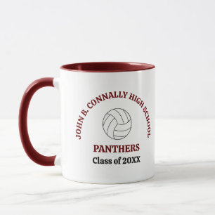 Taza Jugador de Voleibol Granate Personalizado Equipo