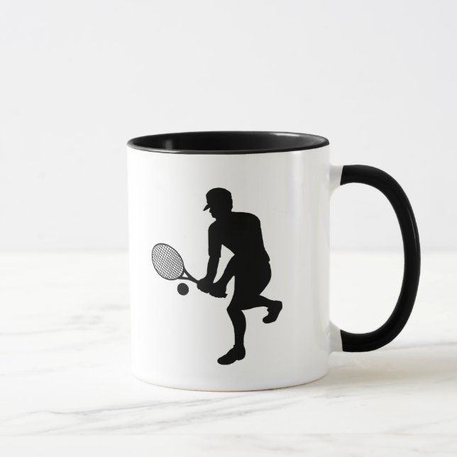 Taza Jugador masculino de tenis Silhouette Mug (Derecha)