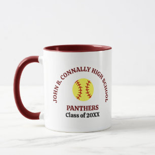 Taza Jugadora de Softbol de Escuela Secundaria Personal