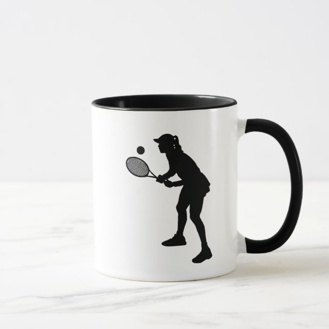 Taza Jugadora de tenis Silhouette Mug (Derecha)
