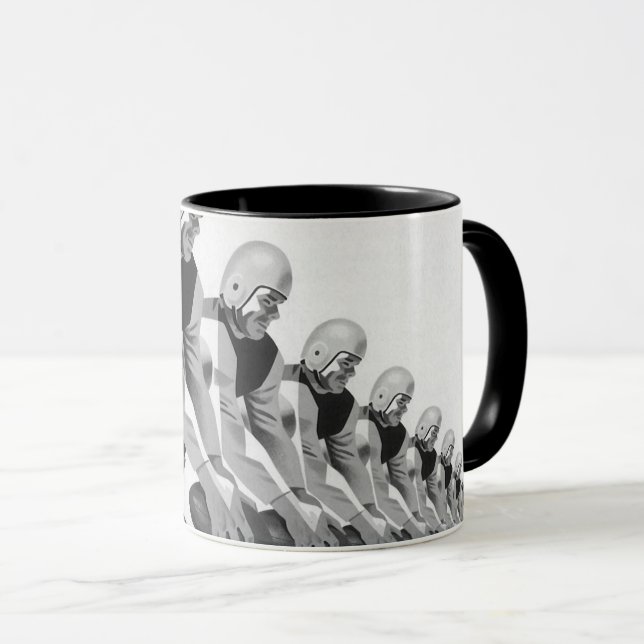 Taza Jugadores de fútbol de vintage, Quarterback (Anverso derecho)