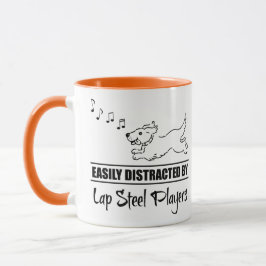Taza Jugadores de Lap Steel distraen fácilmente al perr