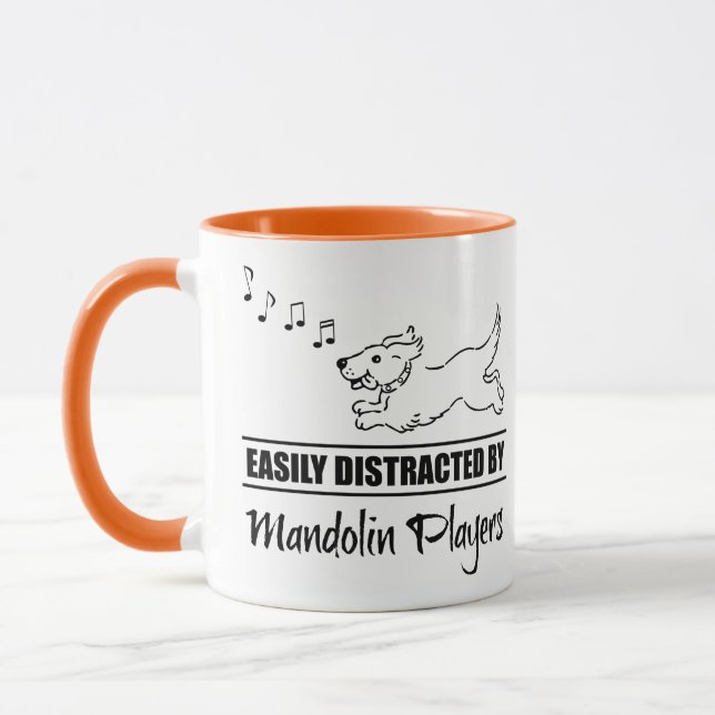 Taza Jugadores de Mandolin distran fácilmente a perro e (Izquierda)