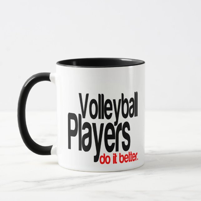 Taza Jugadores de voleibol lo hacen mejor (Izquierda)