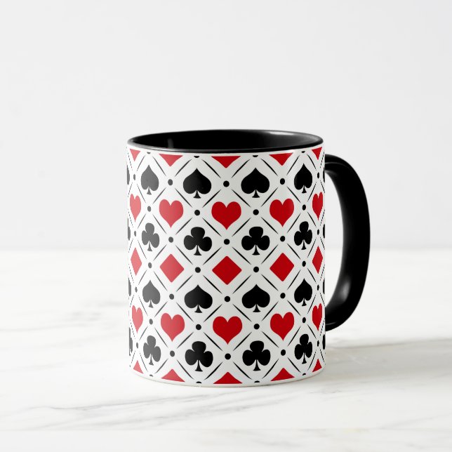 Taza Jugar a los símbolos del juego de cartas (Anverso derecho)