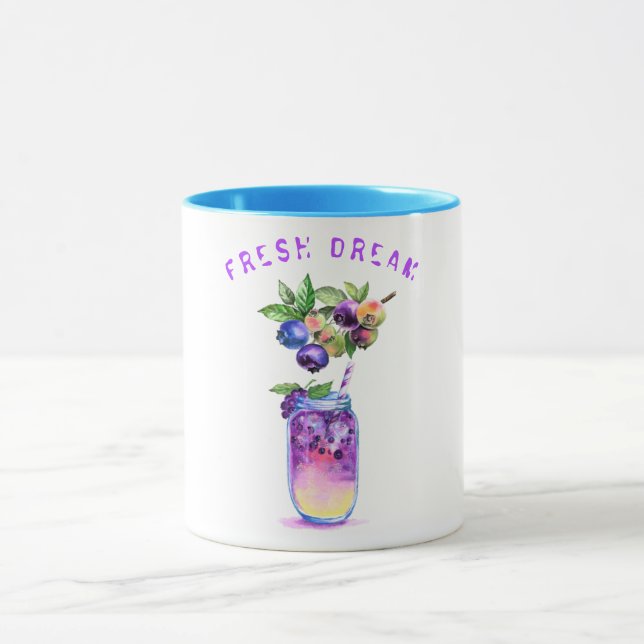 Taza Jugo de Blueberry Guay Bebe Frutos Cocktail Mug (Centro)