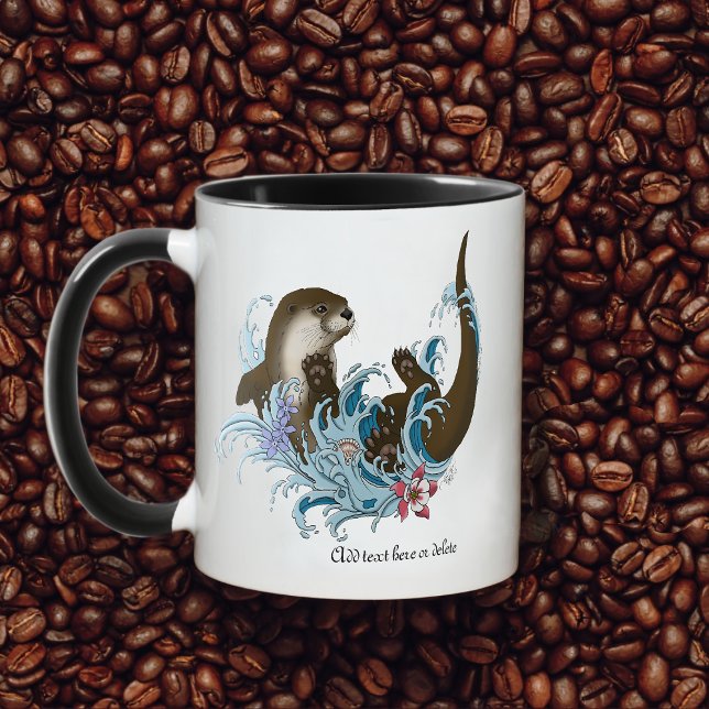 Taza Juguuetón Azul Nutria de Río Caprichosa Salpicadur (Subido por el creador)