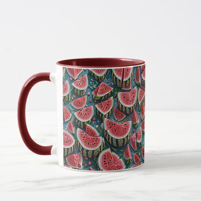 Taza Juicy Watermelon Pattern Design 1 (Izquierda)