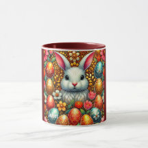JULIET ~ Flowers BUNNY Eggers ORIENTAL ~ Mug