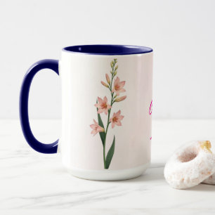 Taza Julio Mes de Nacimiento Flor Café Mug
