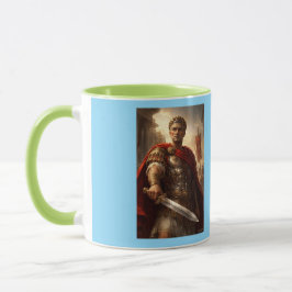 Taza Julius César verde y azul