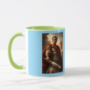 Taza Julius César verde y azul