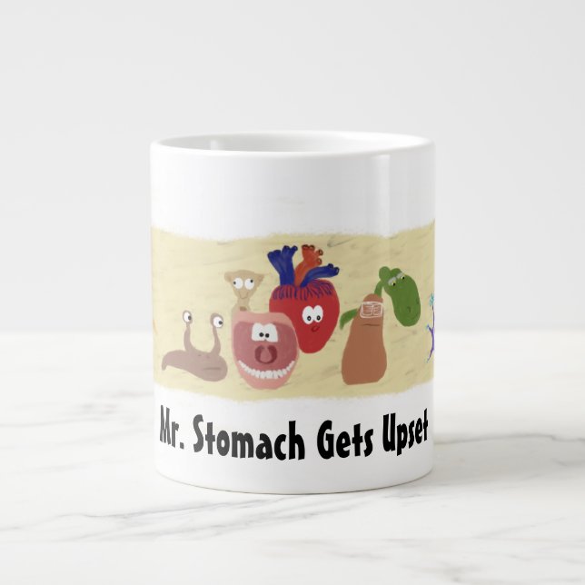 Taza Jumbo de Sr. Stomach Gets Upset (Frente)