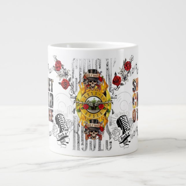 taza jumbo diseño THE GUNS AND ROSES (Frente)