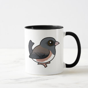 Taza Junco de ojos oscuros (de lado rosa)