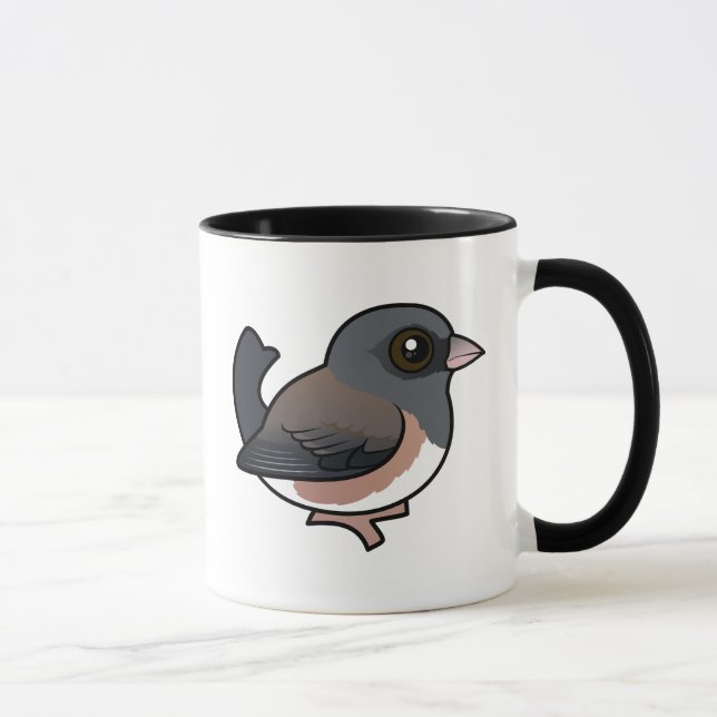 Taza Junco de ojos oscuros (de lado rosa) (Derecha)