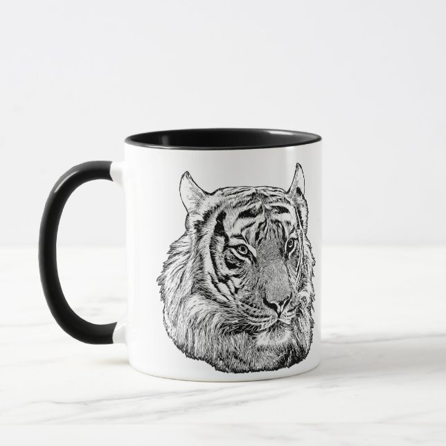 Taza Jungle Tiger Face animal safari naturaleza origina (Izquierda)
